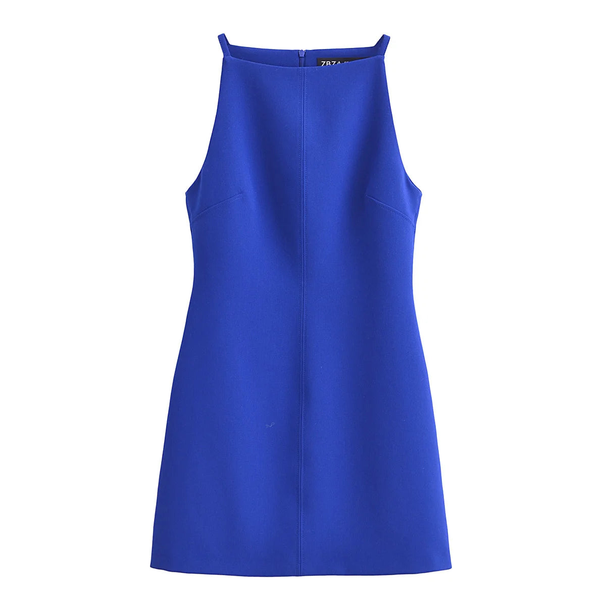 Casual Dresses- Women's Boatneck Shift Mini Dress - Solid Sleeveless Style- as picture- Chuzko Women Clothing
