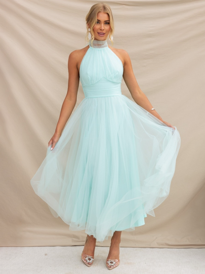 Women's Fit & Flare Tulle Dress for Wedding Receptions