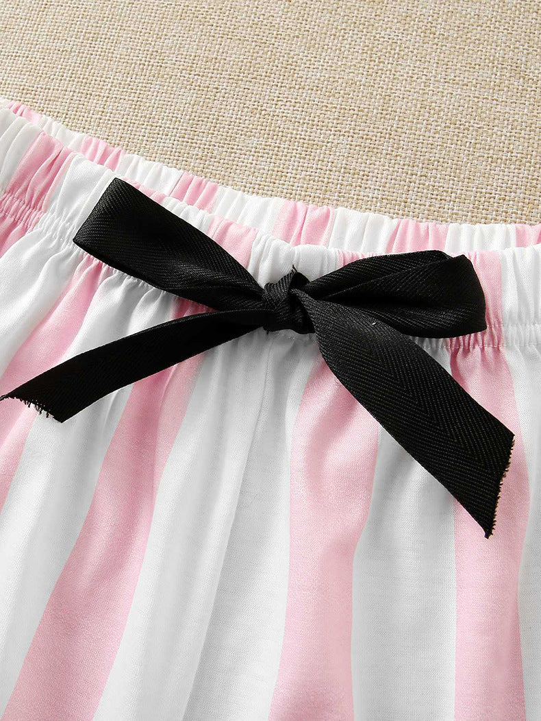 Pajamas- Pink Princess Women's Barbie Theme Pajamas - Long Sleeve Tee & Shorts- - Chuzko Women Clothing