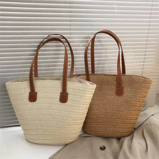 Straw Bags- Eco Straw Bag for Beach Days & Casual Outings- - Chuzko Women Clothing