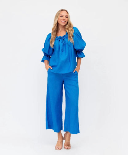 Women's Off-Shoulder Ruffle Blouse with Loose Fit & Balloon Sleeves Blouses - Chuzko Women Clothing