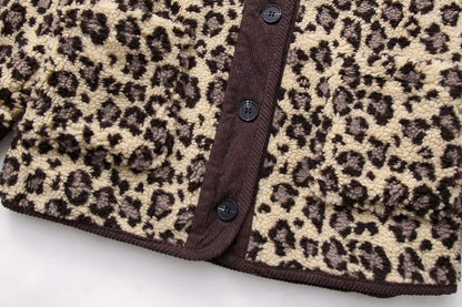 Warmer Cozy Animal Print Button-Up Jacket