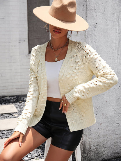 Casual Chic: Women's Knit Cardigan - Sweater with Embroidery Cardigans - Chuzko Women Clothing