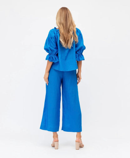 Women's Off-Shoulder Ruffle Blouse with Loose Fit & Balloon Sleeves Blouses - Chuzko Women Clothing