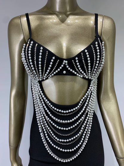 Perlenverziertes Kleid für exklusive Events
