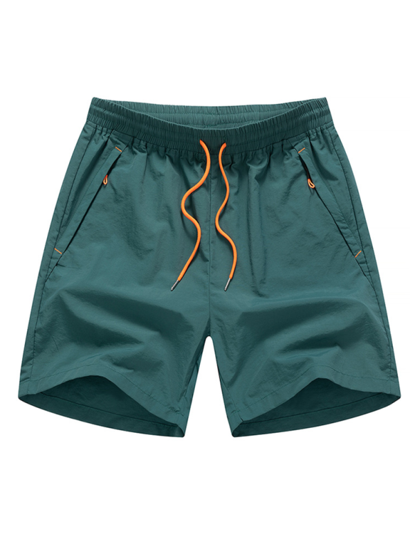 Beach Shorts- Men's Quick-Dry Beach Shorts- Grass green- Chuzko Women Clothing