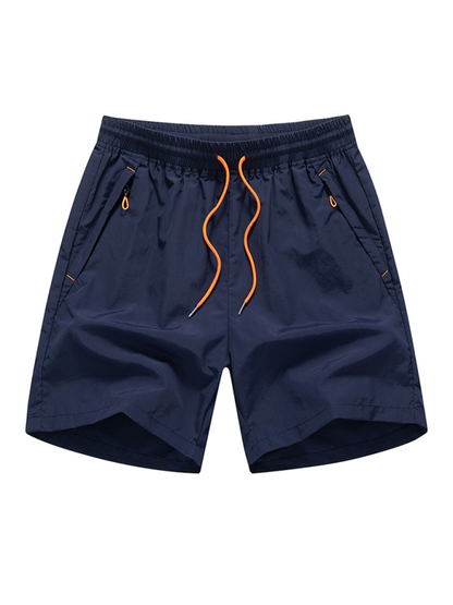 Beach Shorts- Men's Quick-Dry Beach Shorts- Purplish blue navy- Chuzko Women Clothing