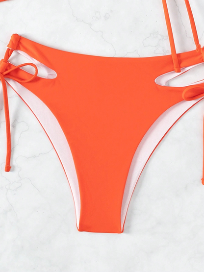 Bikinis- Beach Adventure Bikini Swim Set - Adaptable Three-Piece Beachwear- - Chuzko Women Clothing