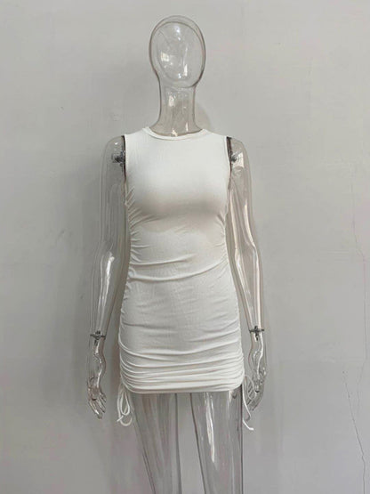 Gerüschtes, figurbetontes Tank-Kleid für Damen für den Sommer