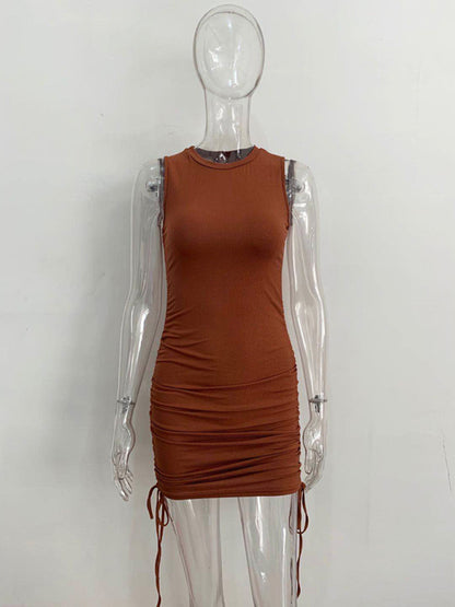 Gerüschtes, figurbetontes Tank-Kleid für Damen für den Sommer