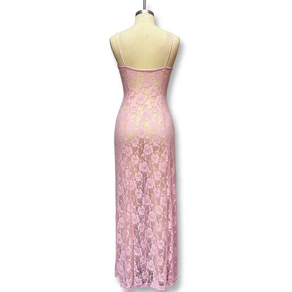 Camisole-Kleid aus zarter floraler Spitze