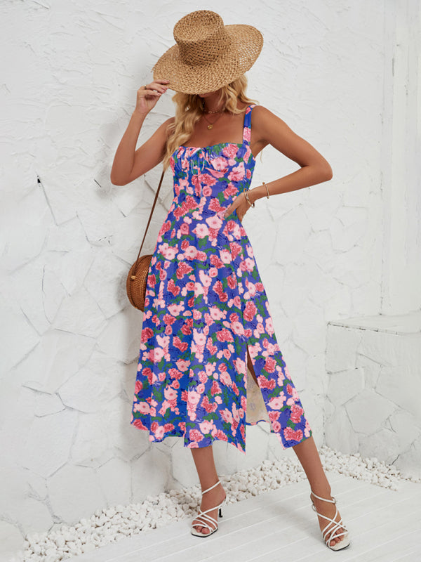 Cami Dresses- Summer Garden Parties Floral A-Line Midi Dress- Pattern1- Chuzko Women Clothing