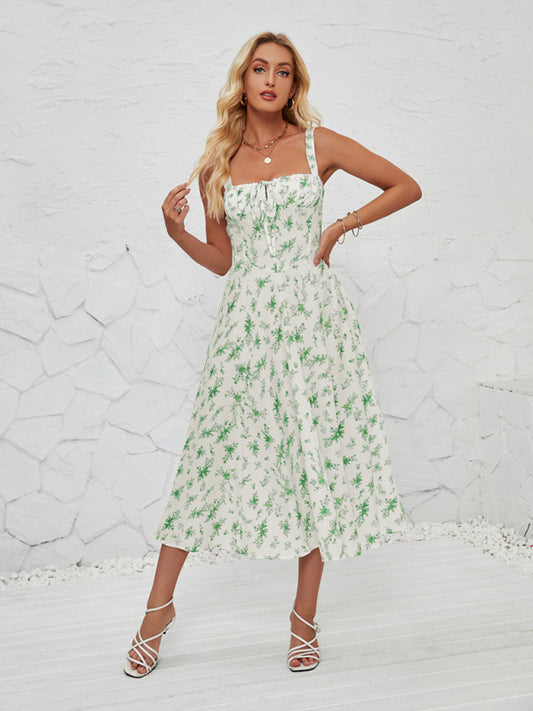 Cami Dresses- Summer Garden Parties Floral A-Line Midi Dress- Suit 7- Chuzko Women Clothing