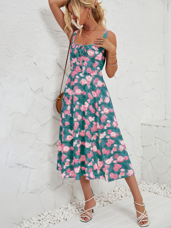 Cami Dresses- Summer Garden Parties Floral A-Line Midi Dress- Pattern3- Chuzko Women Clothing