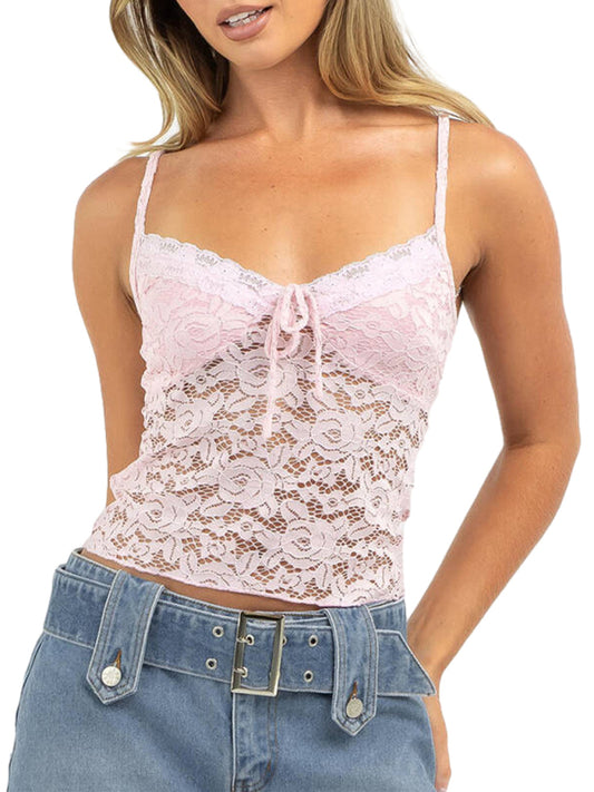 Lace Camisole - Triangle Bust Top for Women