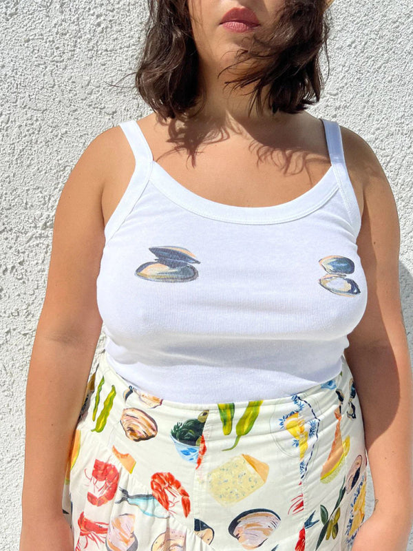 Women's Ocean Print Cami Top for Beachy Days