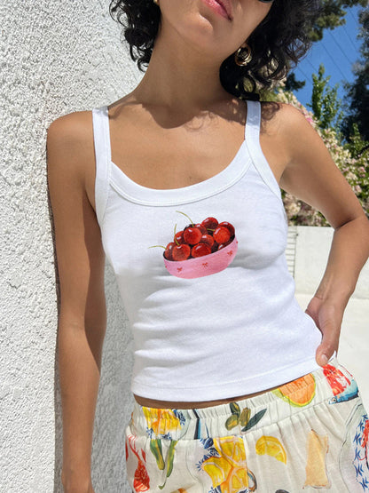 Women's Ocean Print Cami Top for Beachy Days