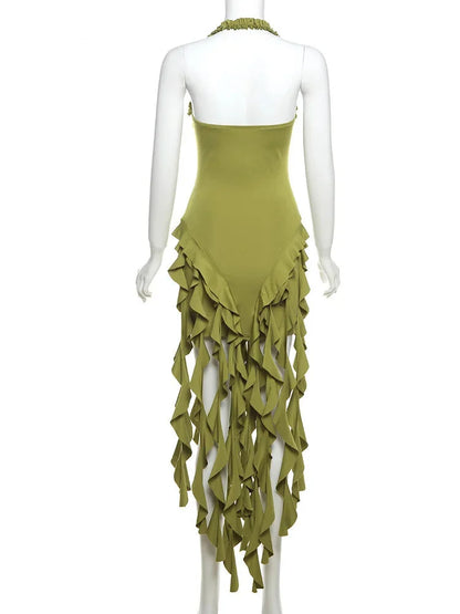 Cascading Ruffle Party Dress for Summer Festivals