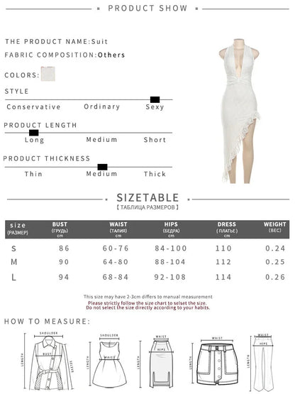 Clubbing Dresses- Elegant Lace Asymmetric Club Dress- - Chuzko Women Clothing