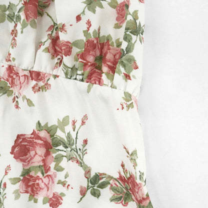 Robe sirène florale romantique – Parfaite pour les mariages dans le jardin