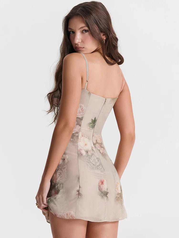 Cocktail Dresses- Women's Chiffon Bustier Dress for Summer Weddings- - Chuzko Women Clothing