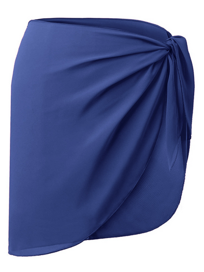 Cover-Ups- Beach Essential Women's Chiffon Sarong Cover-Up- Blue- Chuzko Women Clothing