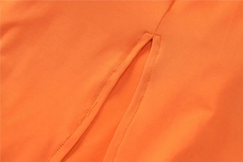 Elegant Dresses- Backless Orange Halter Maxi Dress for Evening Events- - Chuzko Women Clothing