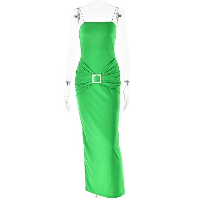 Elegant Dresses- Elegant Sheath Maxi Dress Gown for Award Ceremonies- - Chuzko Women Clothing