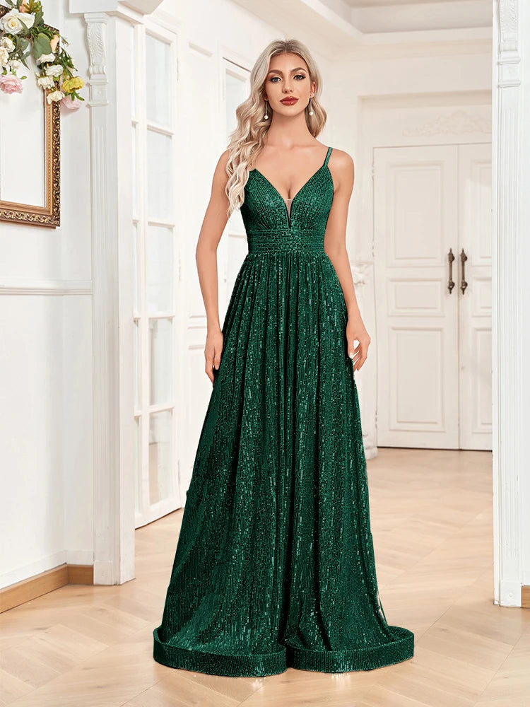 Elegant Dresses- Luxe Sequin Gown for High-End Events - Dress for Prom- - Chuzko Women Clothing