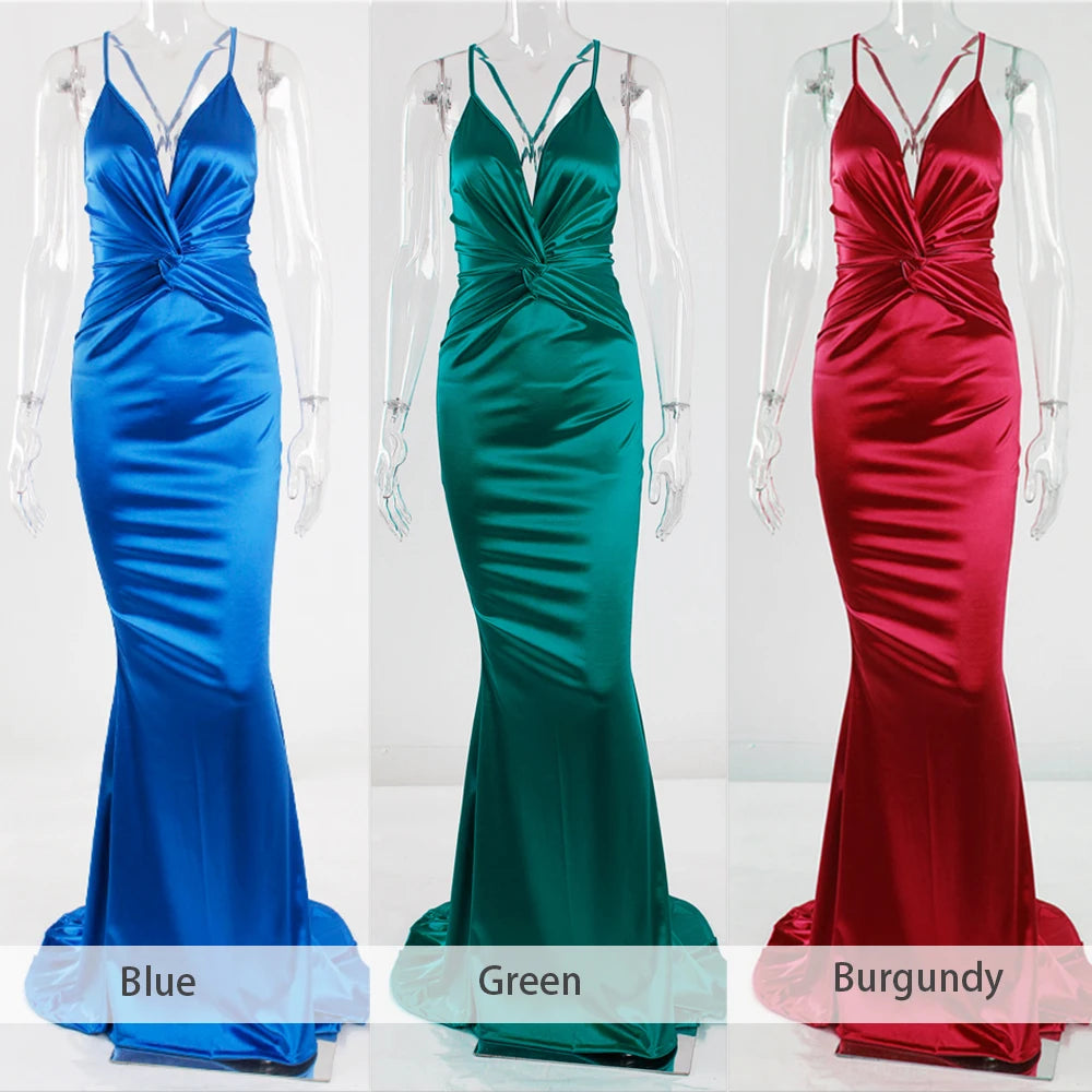 Prom Vibrant Blue Sweep Train Gown - Mermaid Dress for Gala Nights