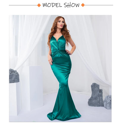 Prom Vibrant Blue Sweep Train Gown - Mermaid Dress for Gala Nights