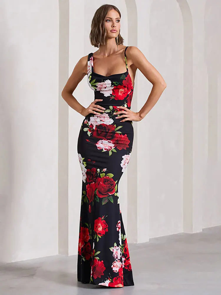 Elegant Dresses- Women's Elegant One-Shoulder Maxi Dress for Evening Galas- - Chuzko Women Clothing