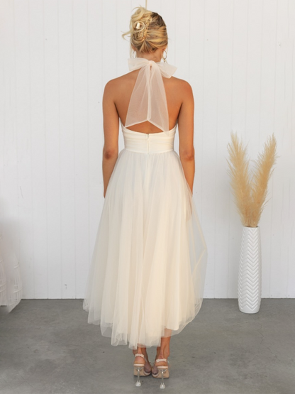 Fit &amp; Flare-Tüllkleid für Damen für Hochzeitsempfänge