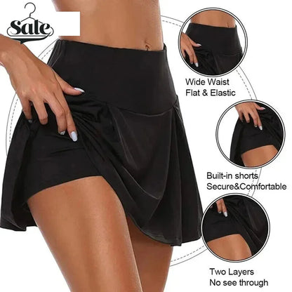 High-Waisted Skirt-Shorts for Women's Workouts