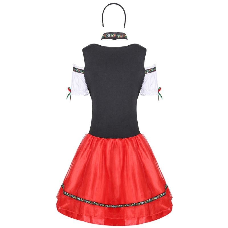 Oktoberfest Bavaria Maid Outfit - Bartender German Cosplay Dress Oktoberfest Outfits - Chuzko Women Clothing