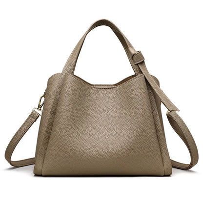 Handbags- Multi-Purpose Handbag Faux Leather Tote Bag for Work & Leisure- - Chuzko Women Clothing