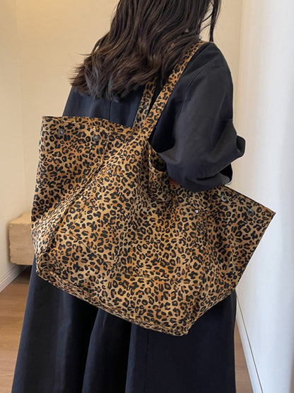 🛍️Leopard Print Large Capacity Tote Bag for Everyday Carry👜
