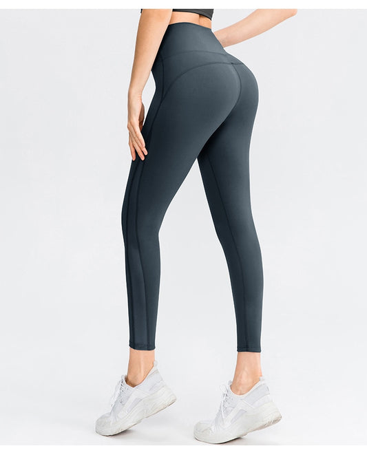 Pantalon de yoga taille haute sans couture pour femme – Leggings serrés qui soulèvent les fesses.