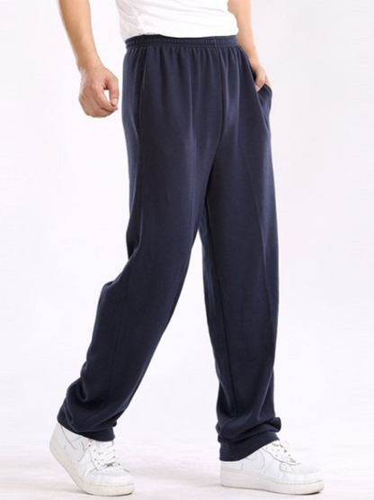 Men Pants- Sporty Men's Sweatpants for Lounging and Leisure- Champlain color- Chuzko Women Clothing