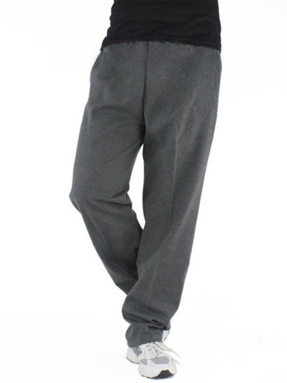 Men Pants- Sporty Men's Sweatpants for Lounging and Leisure- Charcoal grey- Chuzko Women Clothing