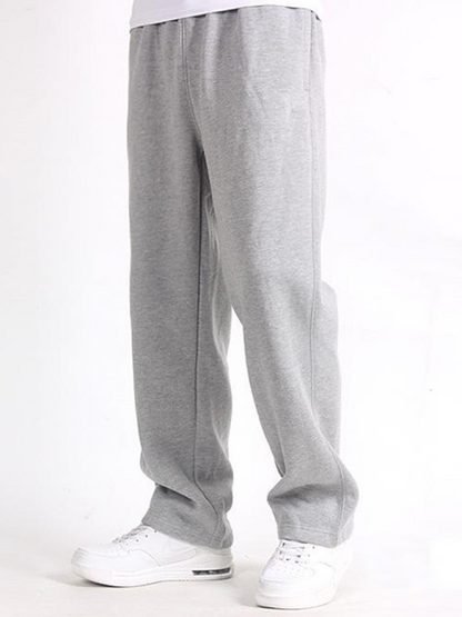 Men Pants- Sporty Men's Sweatpants for Lounging and Leisure- Misty grey- Chuzko Women Clothing