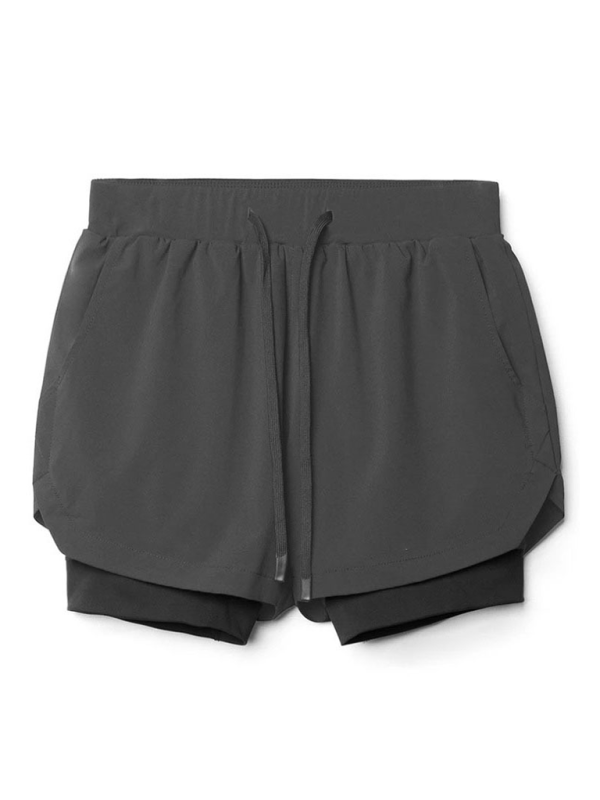 Men Shorts- High-Performance Athletic Shorts- Dark Gray- Chuzko Women Clothing