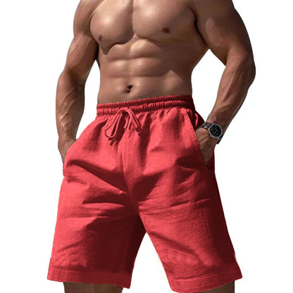 Men Shorts- Men's Essential Summer Shorts for Outdoor Adventures- Red- Chuzko Women Clothing