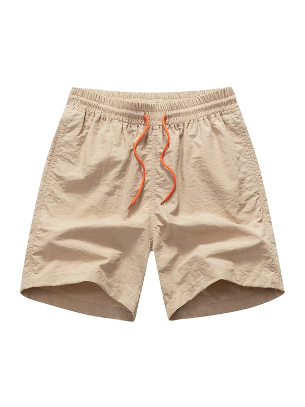 Men Shorts- Quick Drying Men's Shorts for Every Summer Adventure- Khaki- Chuzko Women Clothing