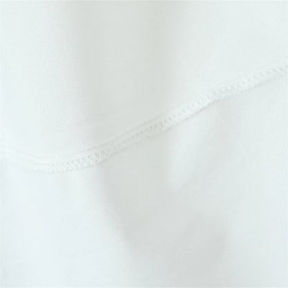 Midi Dresses- Garden Wedding Season White Halter Dress- - Chuzko Women Clothing
