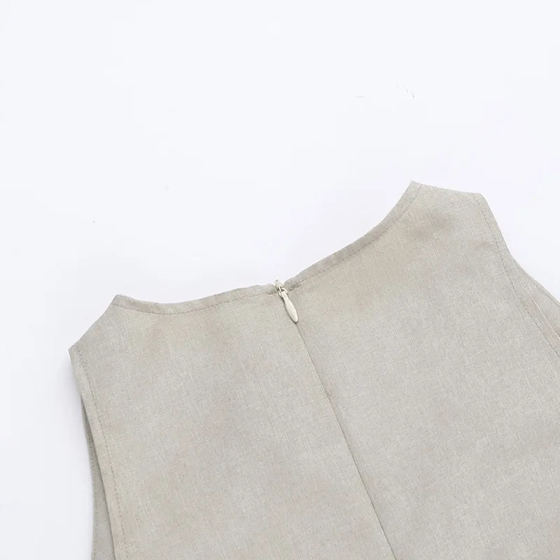 Midi Dresses- Tailored Keyhole Neck Fit & Flare Dress- - Chuzko Women Clothing