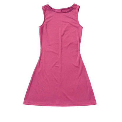 Mini Dresses- Woman Solid Essential A-Line Sleeveless Mini Dress- - Chuzko Women Clothing
