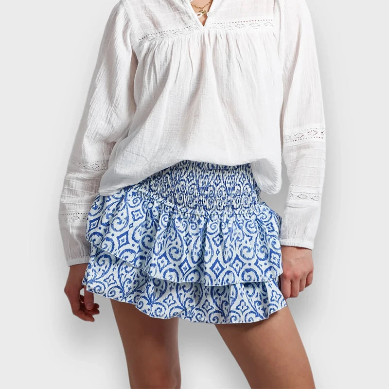 Mini Skirts- Women Layered Ruffled Mini Skirt – A Must-Have Bohemian Piece- - Chuzko Women Clothing