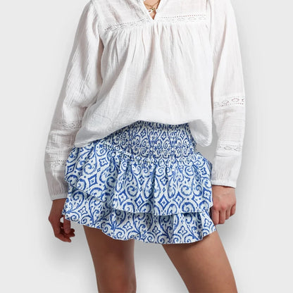 Mini Skirts- Women Layered Ruffled Mini Skirt – A Must-Have Bohemian Piece- - Chuzko Women Clothing