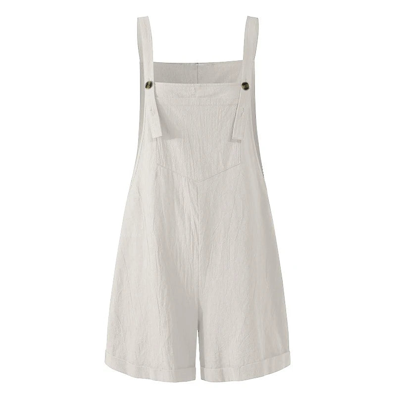 Overalls- Solid Lounge Summer Overalls Playsuit for Women- - Chuzko Women Clothing